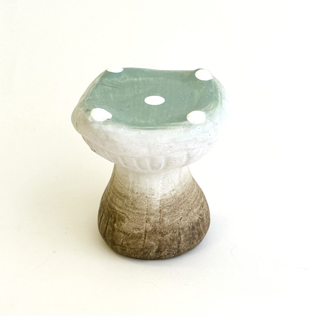 Miniature Resin Ornament Green Mushroom Natural Kitchen