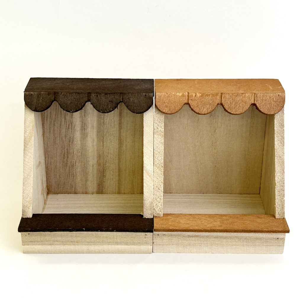 Ensemble de 2 présentoirs en bois pour cuisine naturelle