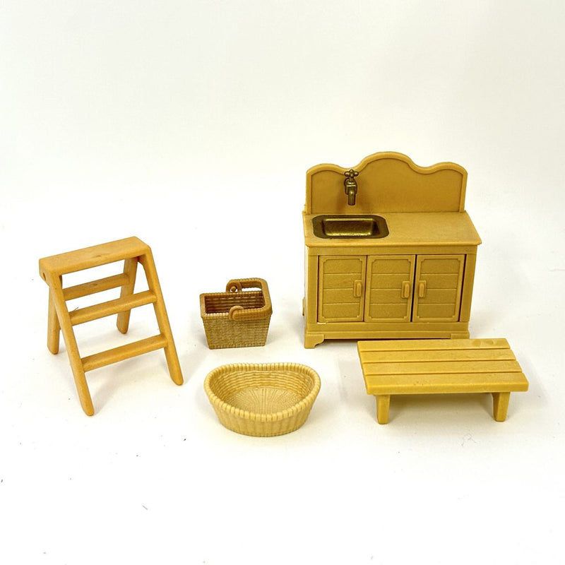 [Used] SINK BASKET LADDER SETJapan Epoch Sylvanian Families