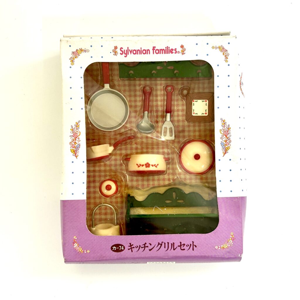 [used] Vintage Kitchen Grill Set 1996 KA-74 Sylvanian Families Calico Critters