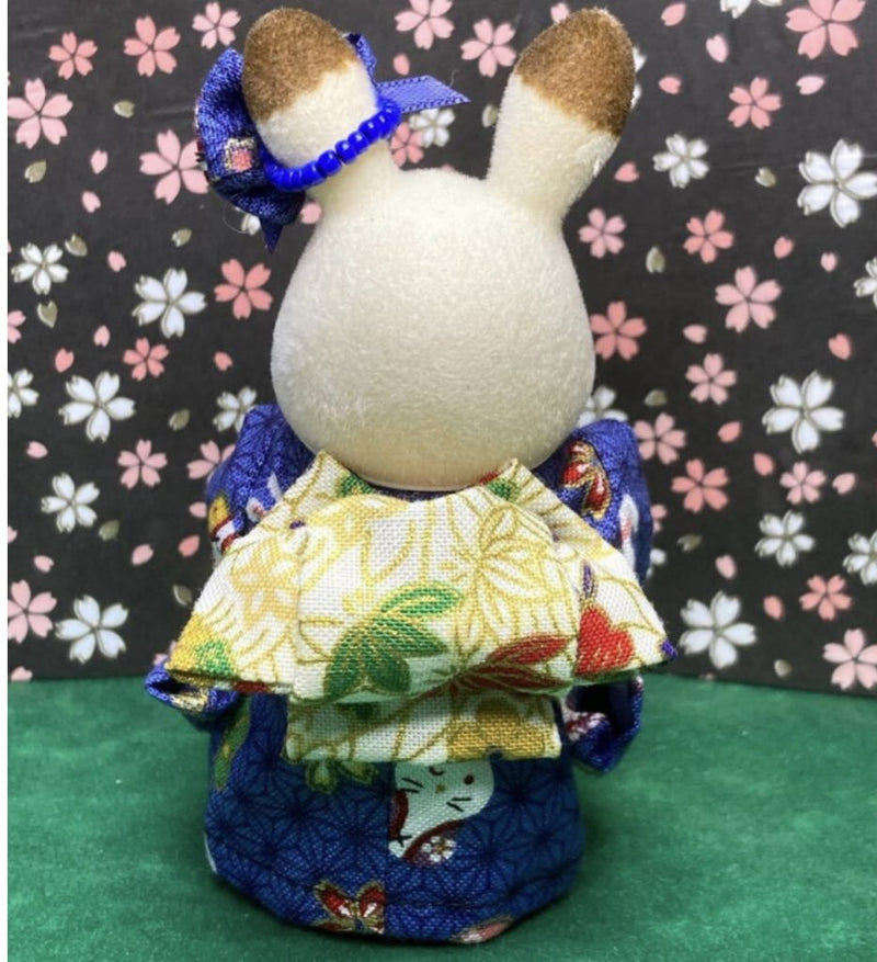 HANDMADE BLUE RABBIT KIMONO FOR MOTHER Calico Clitters Does not apply