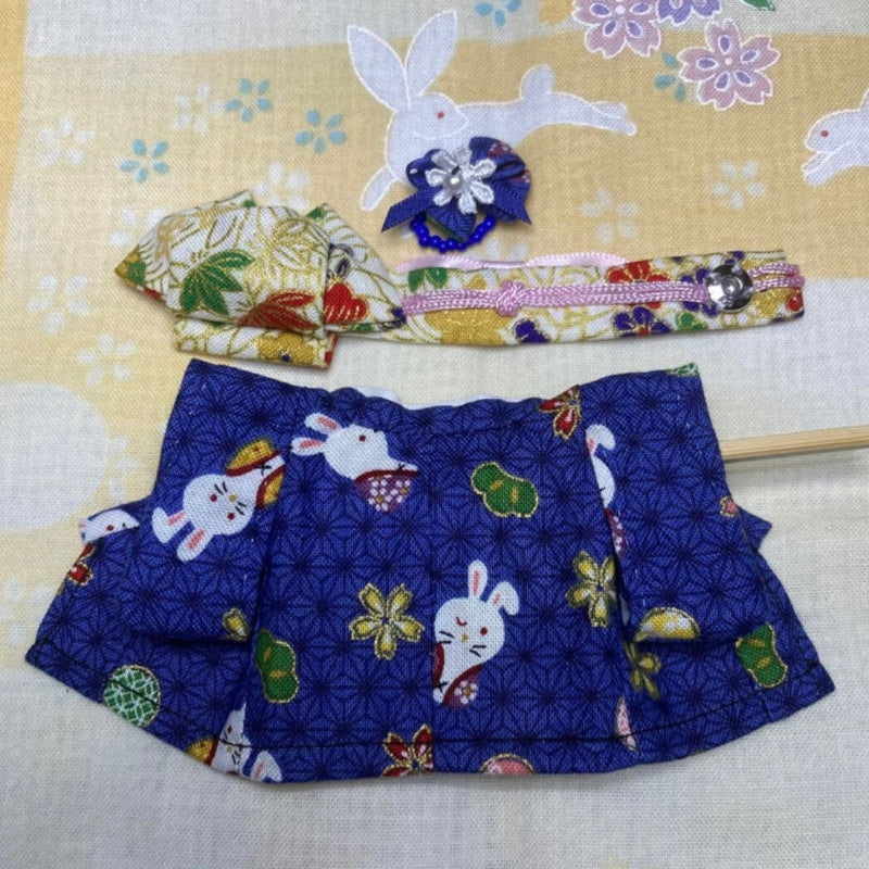 HANDMADE BLUE RABBIT KIMONO FOR MOTHER Calico Clitters Does not apply