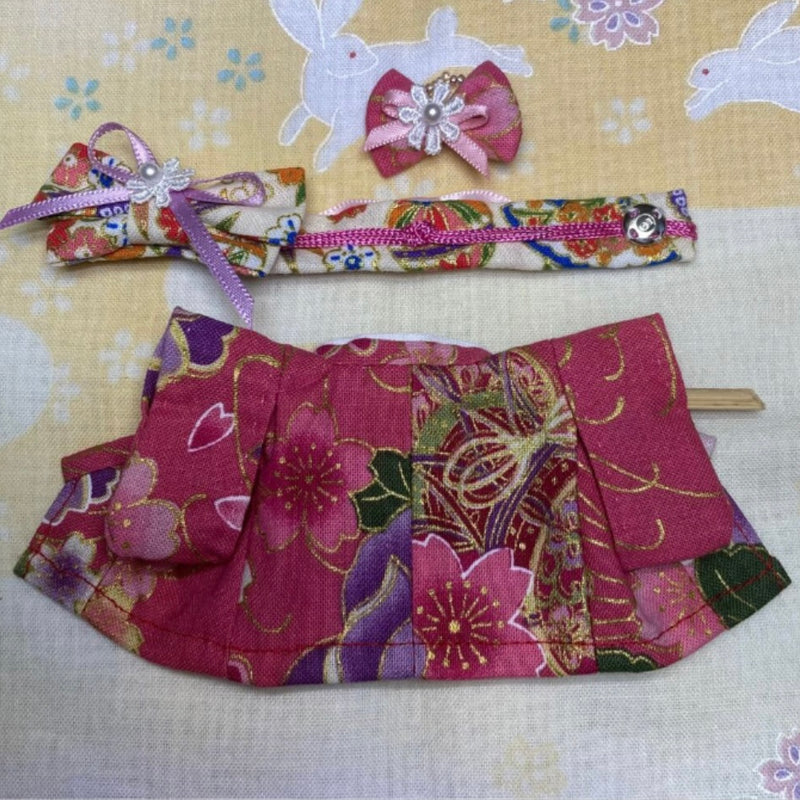 HANDMADE PINK SAKURA KIMONO FOR MOTHER Calico Clitters Does not apply