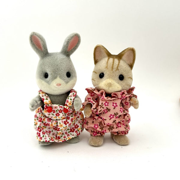 [Used] COTTONTAIL RABBIT STRIPED CAT Epoch Japan Sylvanian Families