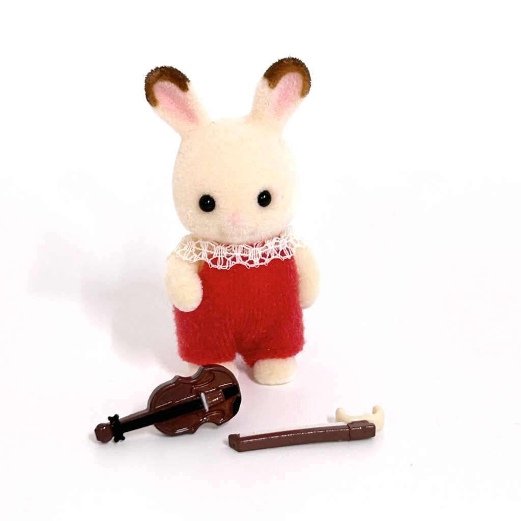 [used] Baby Recital Series 1 Chocolate Rabbit Biolin Sylvanian Families Calico Critters