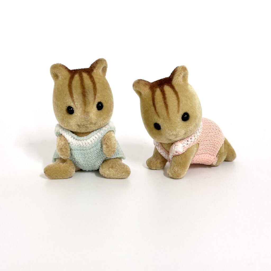 [used] Vintage Furbanks Squirrel Twins Sylvanian Families Calico Critters