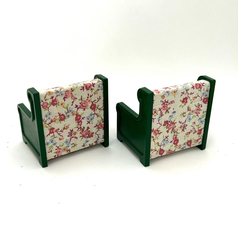 [Used] GREEN ARMCHAIR SET Epoch Japan Sylvanian Families