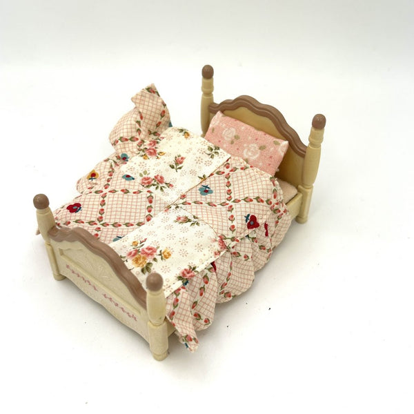 [Used] FLOWER PATTERNED BED SET Epoch Japan Sylvanian Families