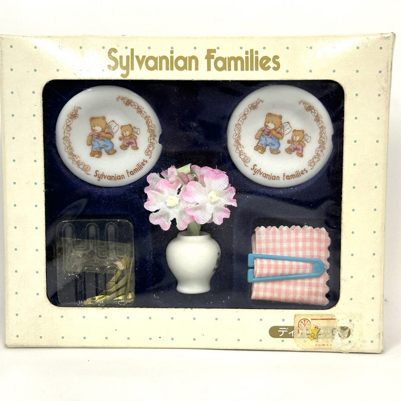 [Used] DINNER SET 1985 Epoch Japan Sylvanian Families