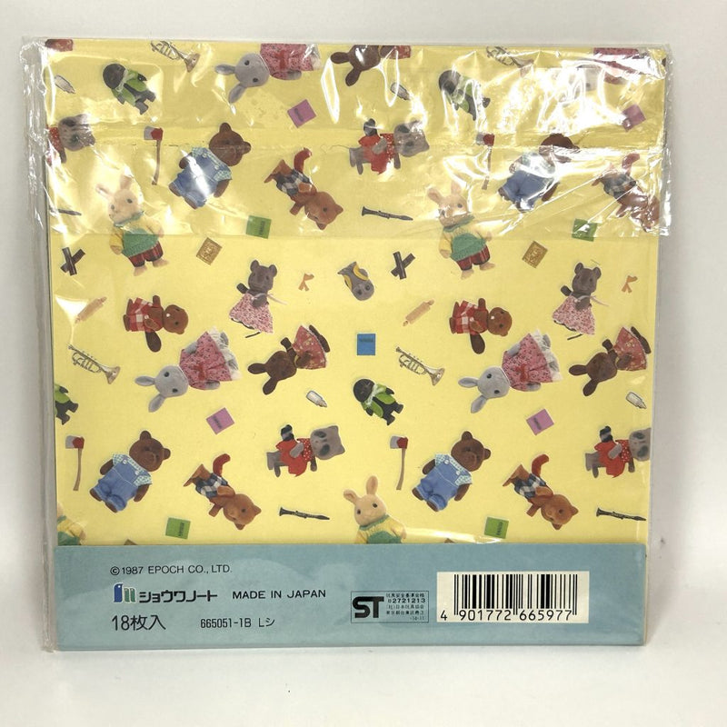 [Used] ORIGAMI 15�~15mm 18 SHEETS SHOWA NOTE Japan Sylvanian Families