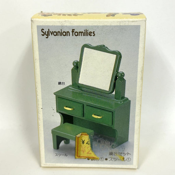 [Used] GREEN FURNITURE DRESSING TABLE SET Japan Sylvanian Families