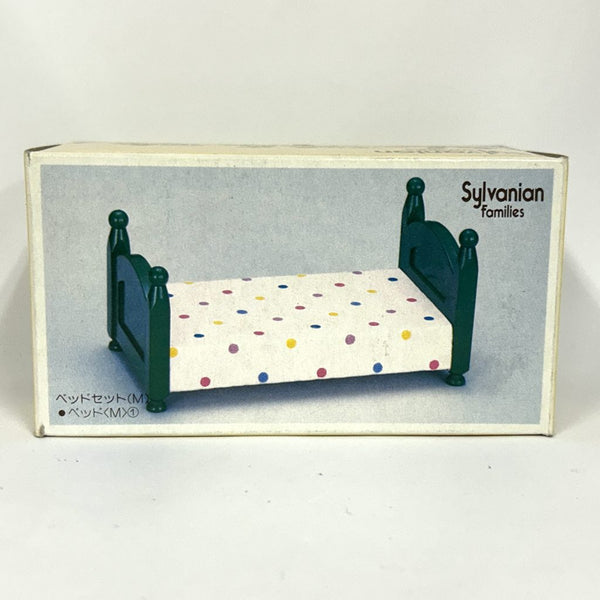 [Used] GREEN BED M KA-08 Epoch Japan  Sylvanian Families