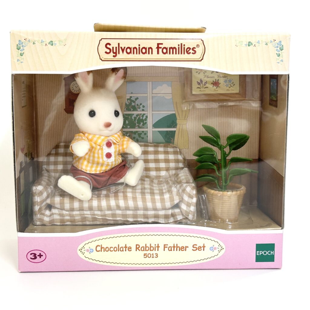 [used] Chocolate Rabbit Father Set 5013 Sylvanian Families Calico Critters