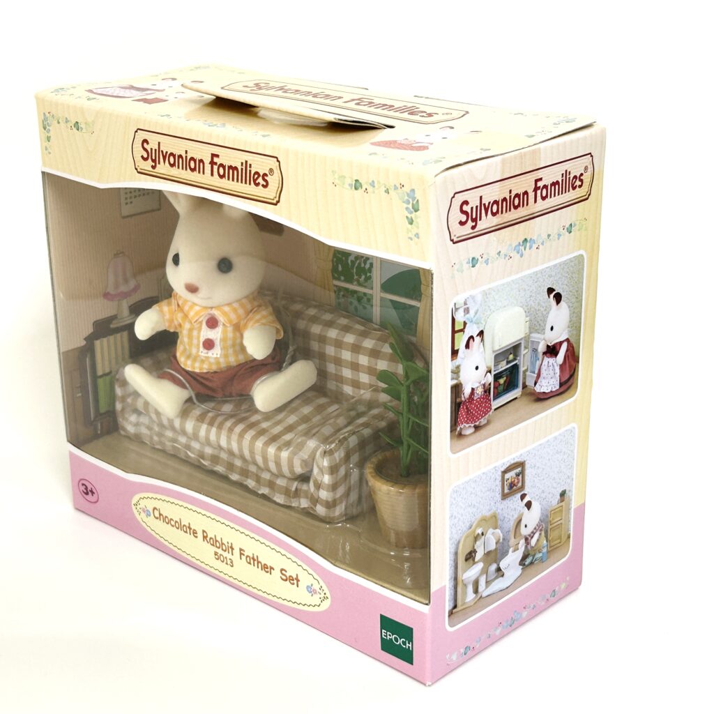 [used] Chocolate Rabbit Father Set 5013 Sylvanian Families Calico Critters