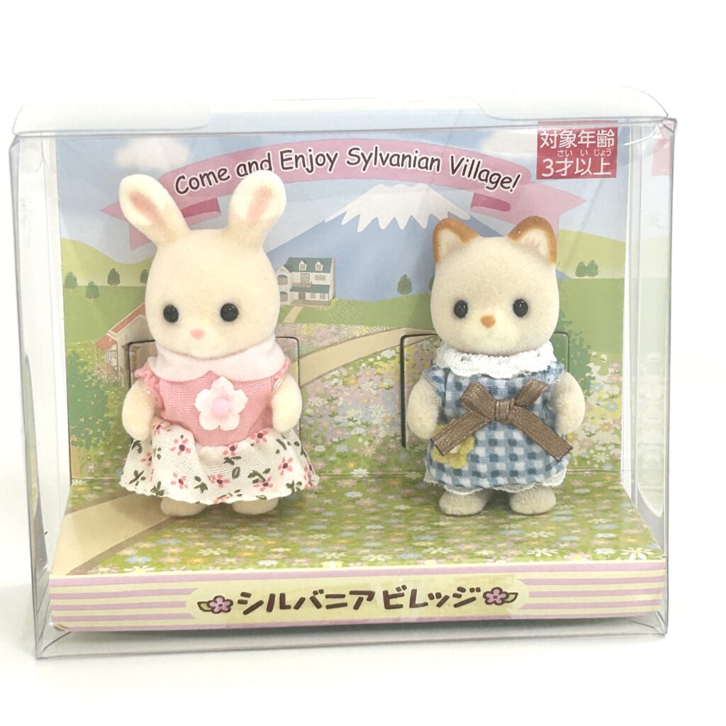 [used] Wildflower Rabbit Soyokaze Breezy Cat Baby Pair Grinpa Sylvanian Families Calico Critters