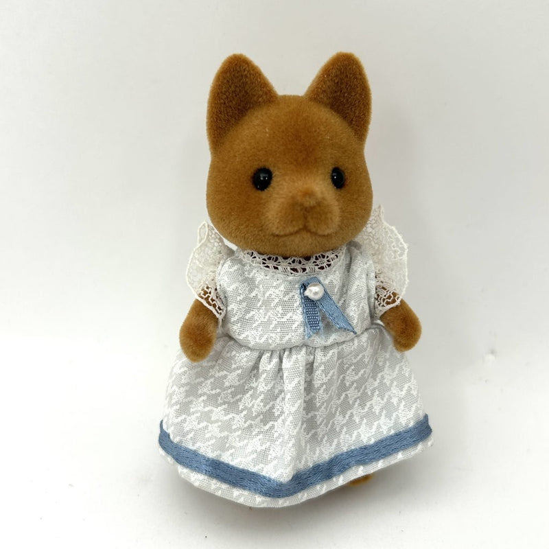 [Used] URBAN LIFE DOG GIRL BROWN 1987 Epoch Japan Sylvanian Families