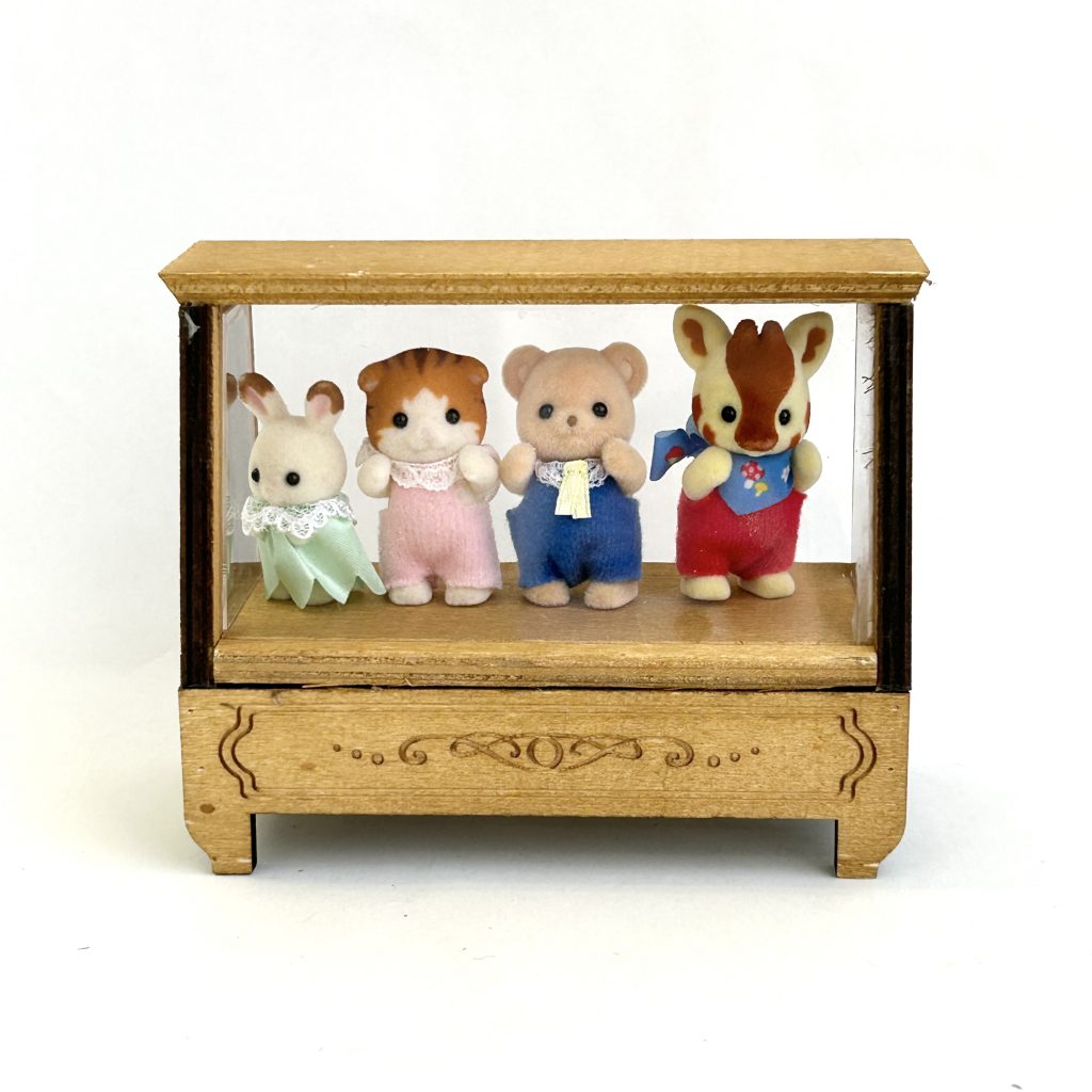 Wooden Miniature Showcase Natural Kitchen