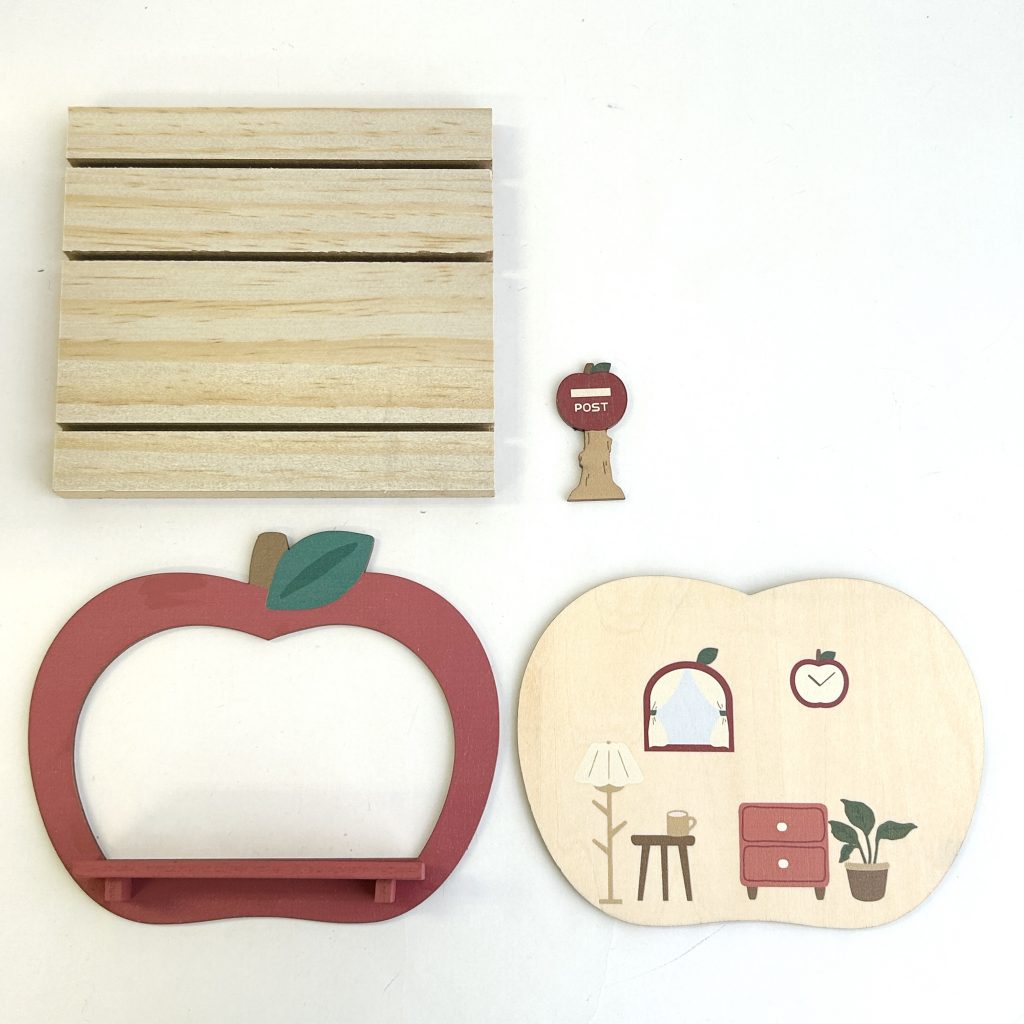 Wooden Frame Stand Apple House Natural Kitchen