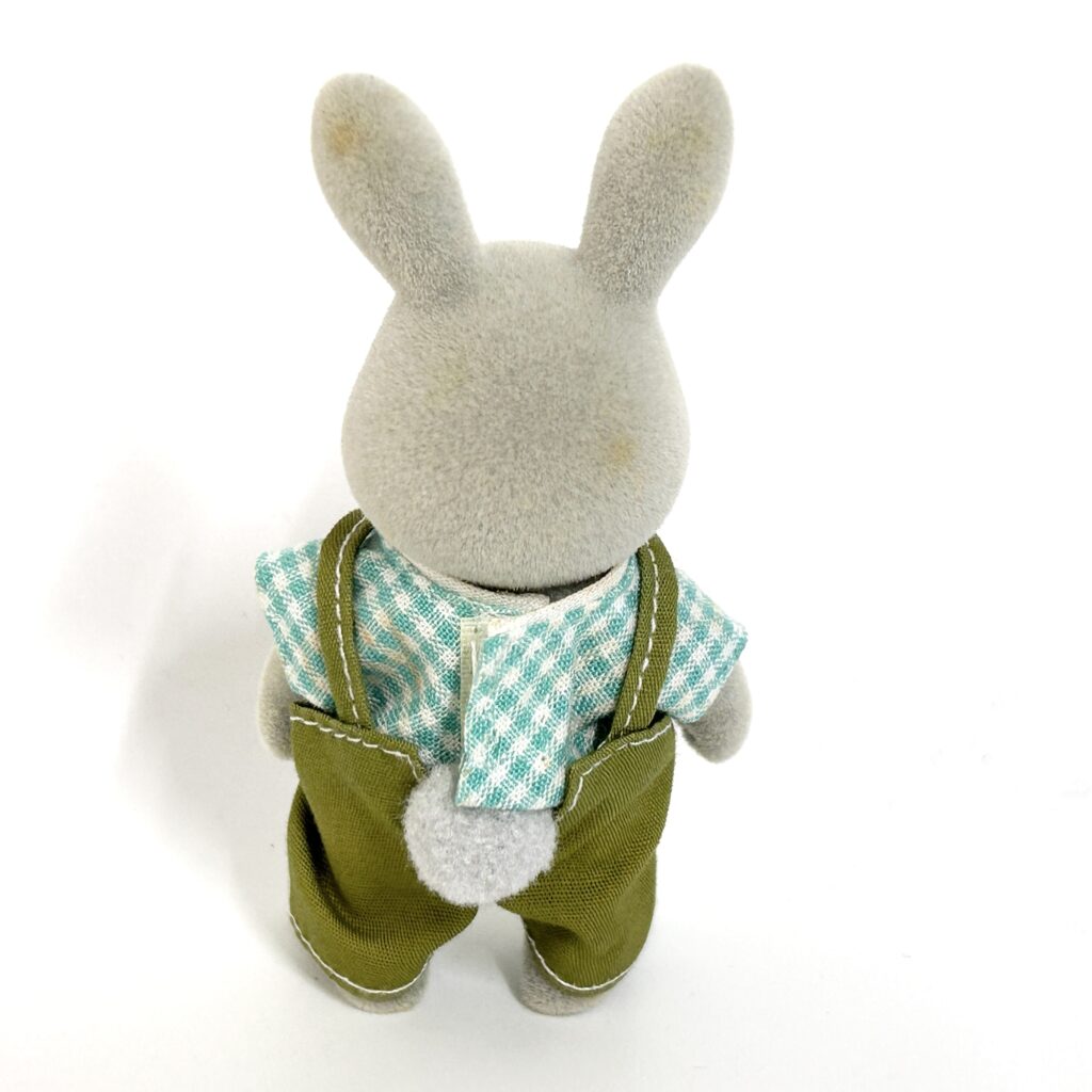 [used] Vintage Babblebrook Gray Rabbit Father 1985 U-11-850 Sylvanian Families Calico Critters