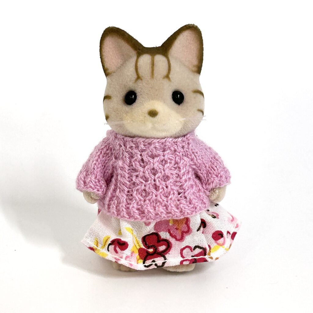 Pink Cashmere Sweater and Skirt Handmade