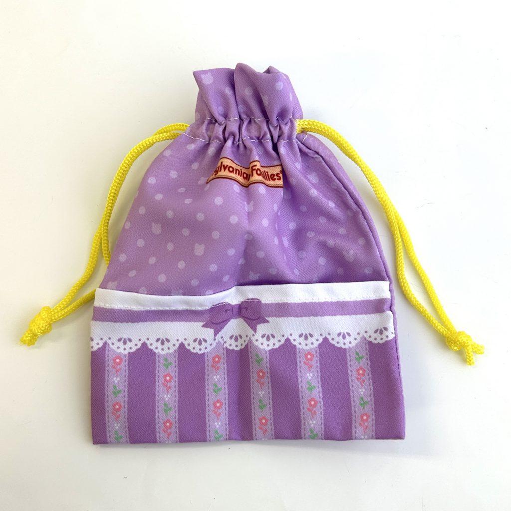 Outing Pouch and Tote Bag Purple Futon Drawstring Pouch Sylvanian Families Calico Critters
