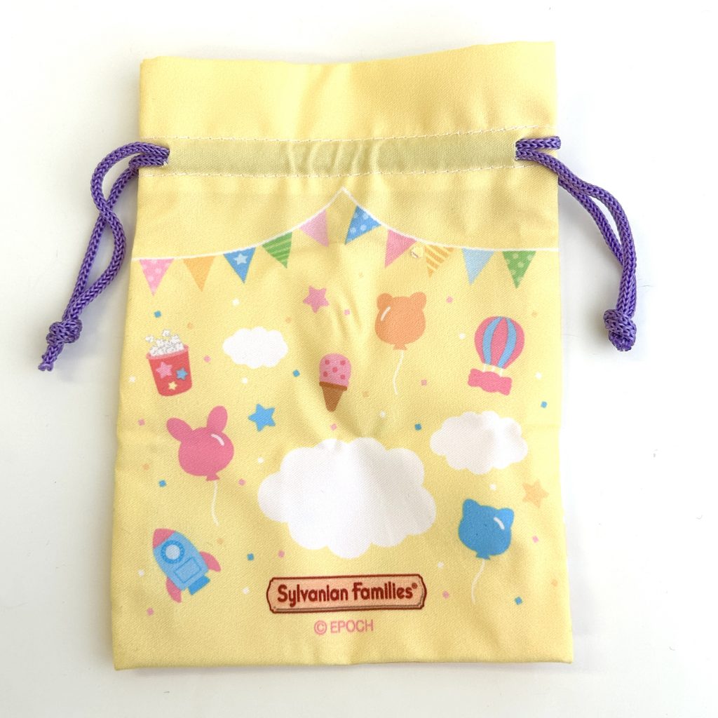 Outing Pouch and Tote Bag Yellow Futon Drawstring Pouch Sylvanian Families Calico Critters