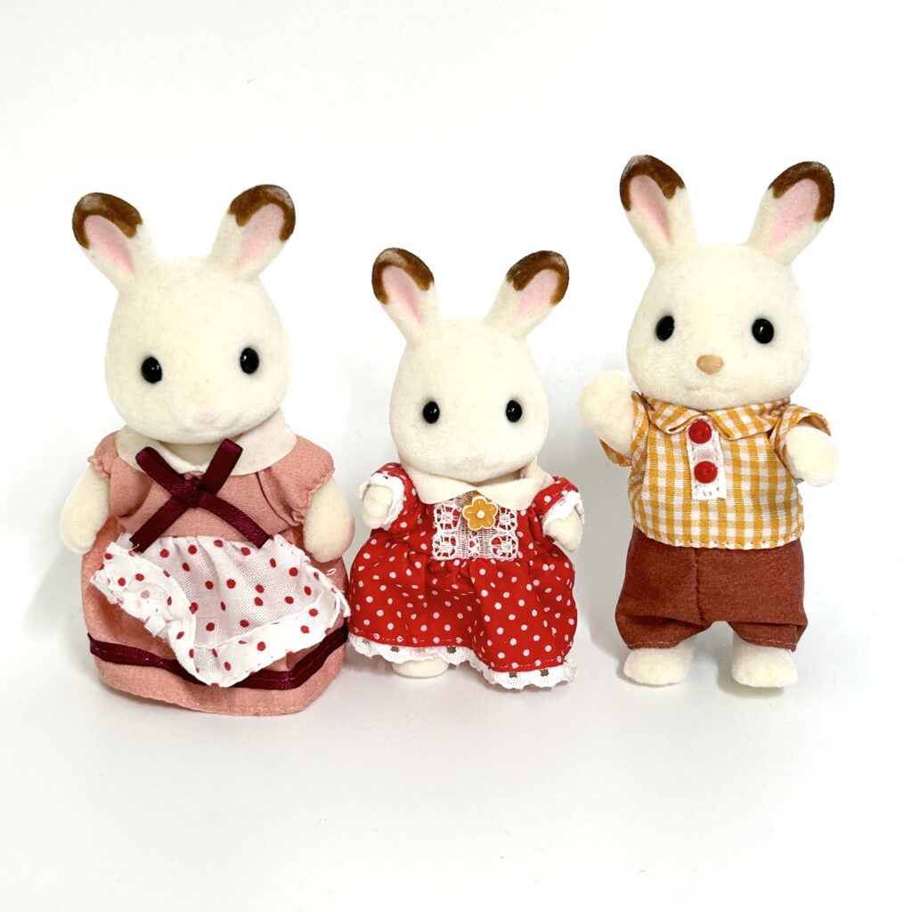 [used] Chocolate Rabbit Family Sylvanian Families Calico Critters