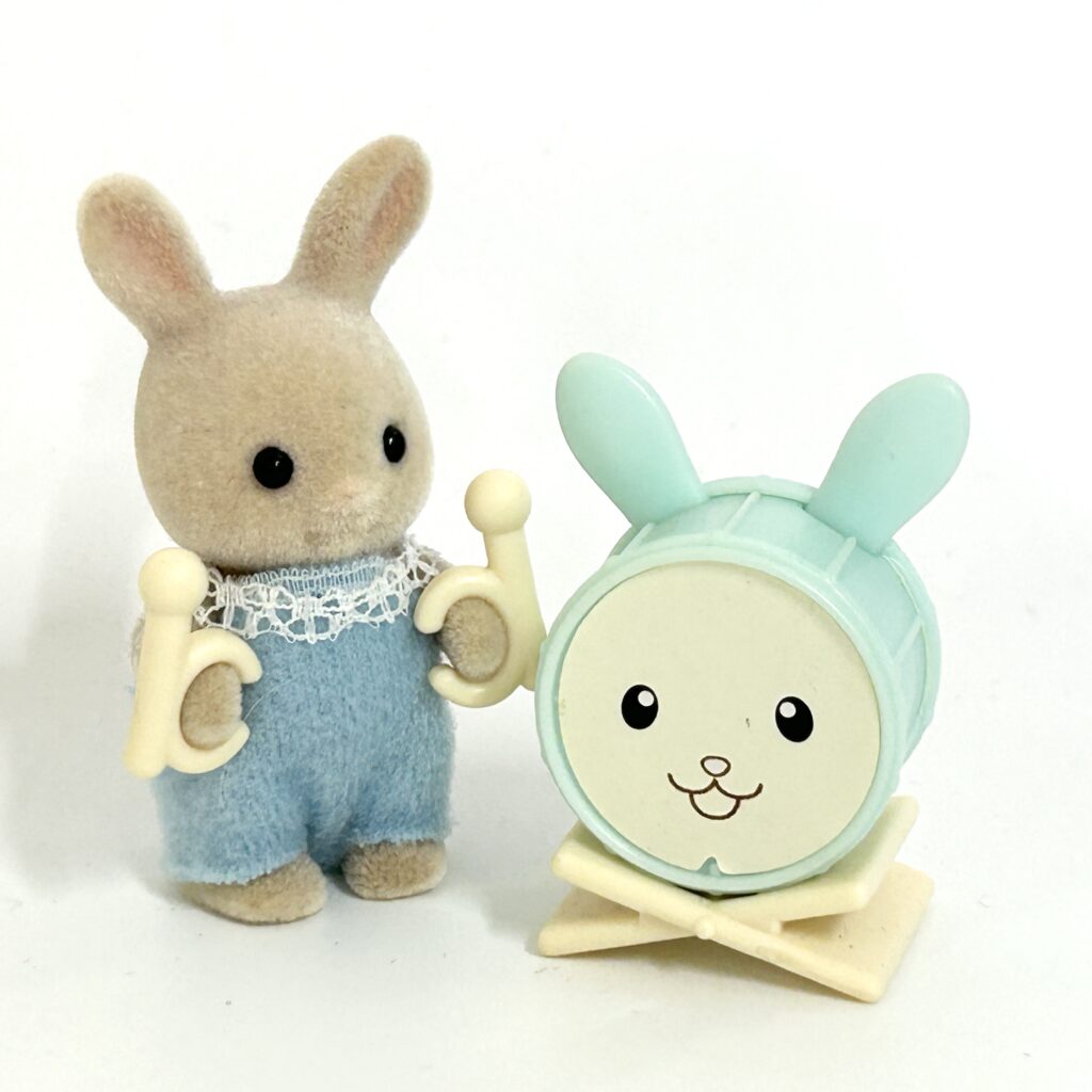 [used] Baby Recital Series 4 Milk Rabbit Drum Sylvanian Families Calico Critters