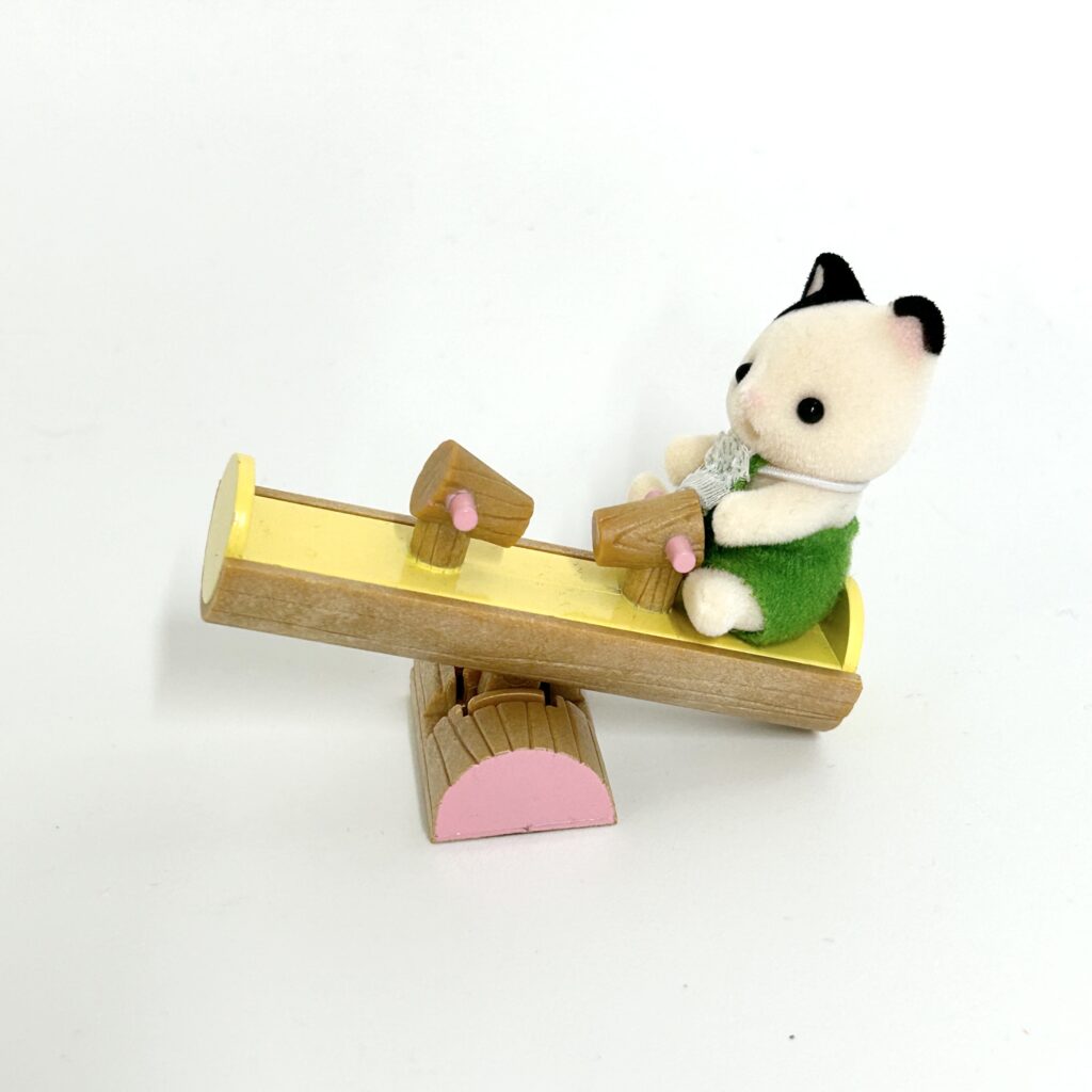 [used] Baby Carry Case Charcoal Cat Seesaw Sylvanian Families Calico Critters 5205 Sylvanian Families Calico Critters