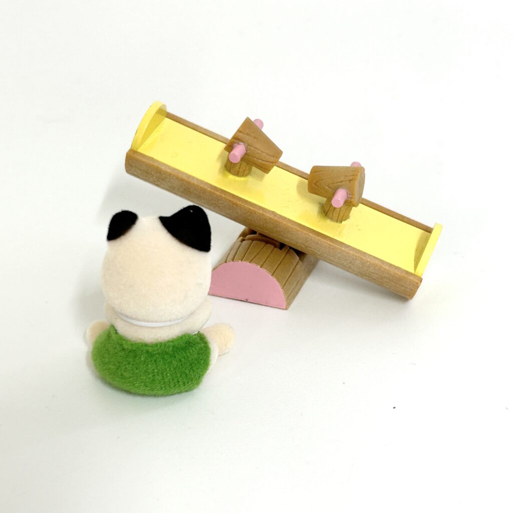 [used] Baby Carry Case Charcoal Cat Seesaw Sylvanian Families Calico Critters 5205 Sylvanian Families Calico Critters