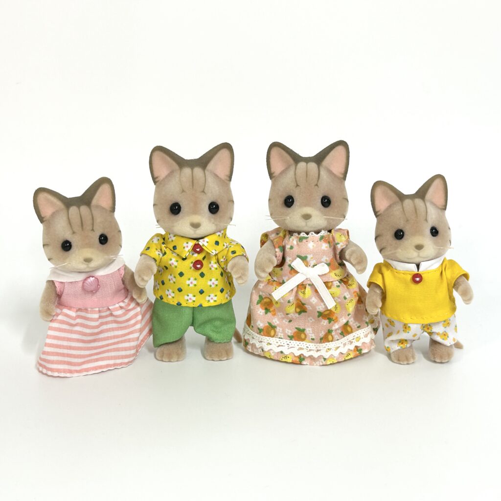 [used] Striped Cat Family 5180 Sylvanian Families Calico Critters