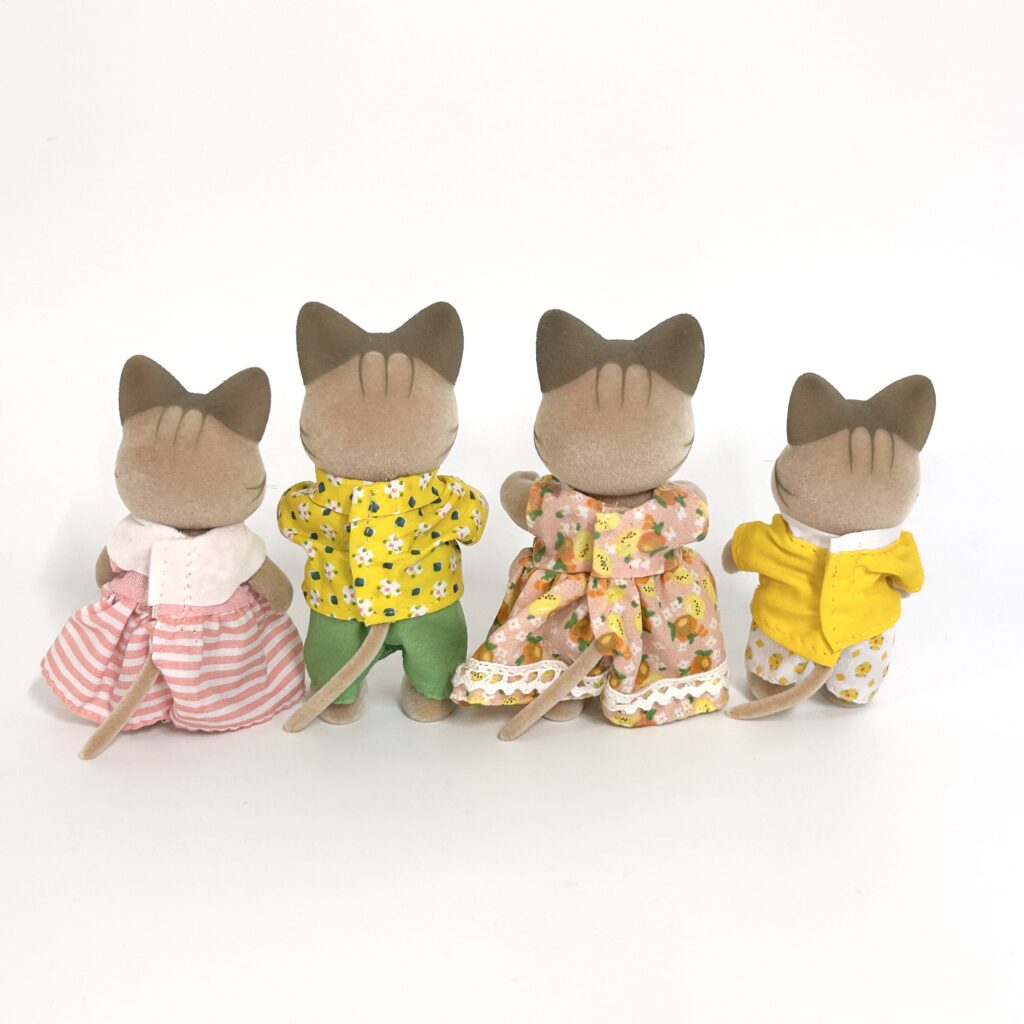 [used] Striped Cat Family 5180 Sylvanian Families Calico Critters