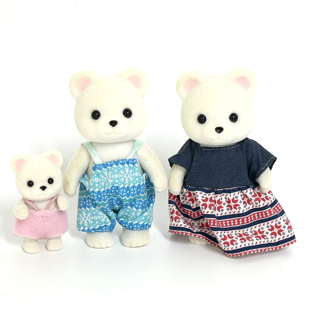 [used] Polar Bear Family FS-58YM Sylvanian Families Calico Critters