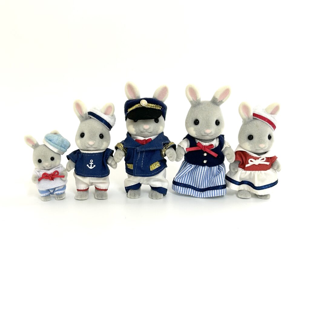 [used] Sea Breeze Rabbit Family Yokohama 2008 Sylvanian Families Calico Critters