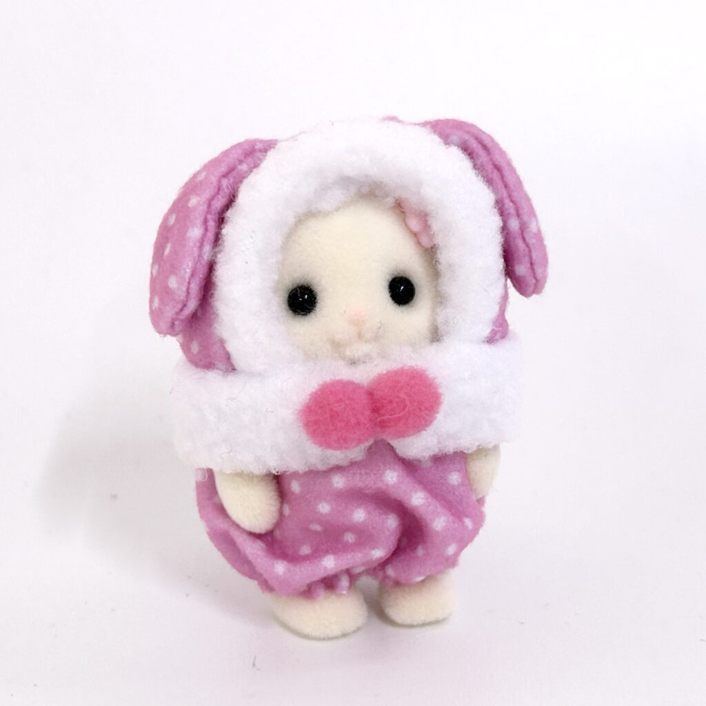 [used] Baby Colorful Rabbit Costume Pink Flora Rabbit 2025 Sylvanian Families Calico Critters