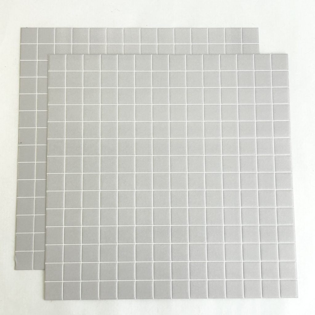 Dollhouse Flooring Sheets Set of 2 Gray Square Tile Seria