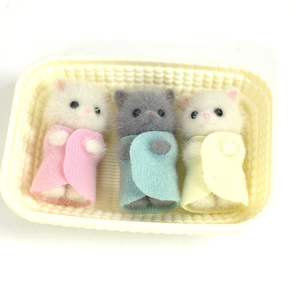 [used] Persian Cat Baby Triplets NI-109 Sylvanian Families Calico Critters