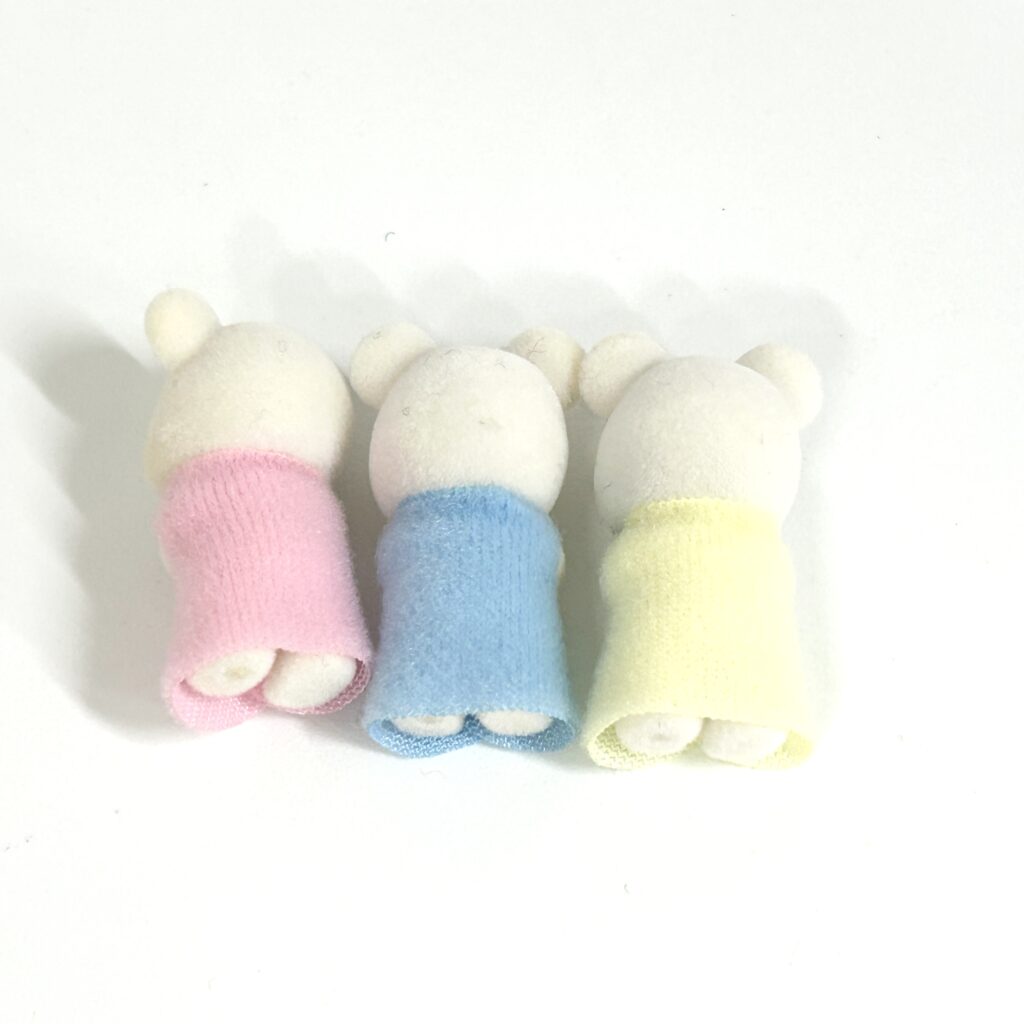[used] Marshmallow Mouse Triplets NE-108 Sylvanian Families Calico Critters