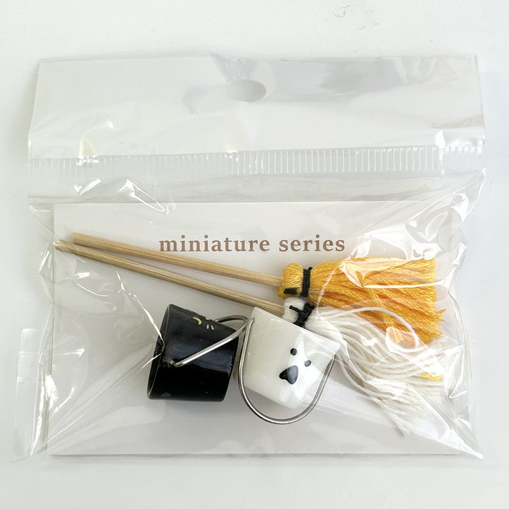 Miniature Mop & Bucket Set Halloween Natural Kitchen