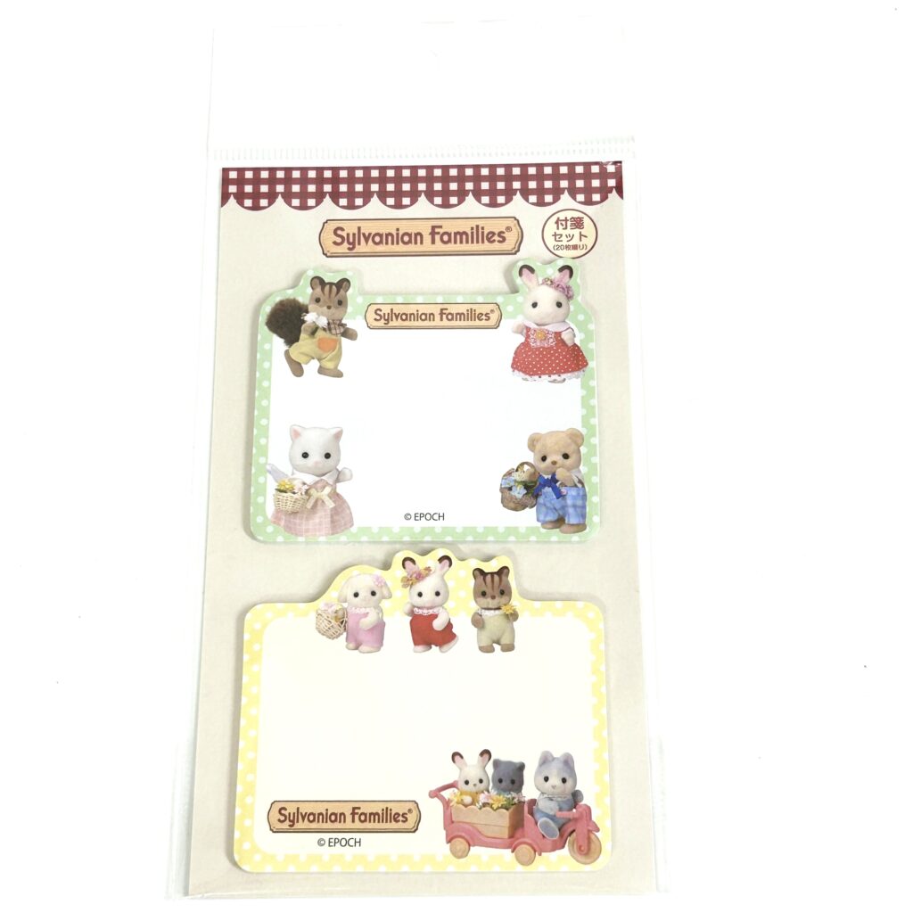 Die-Cut Sticky Notes Key Visual 40th Anniversary Exhibition Sylvanian Families Calico Critters