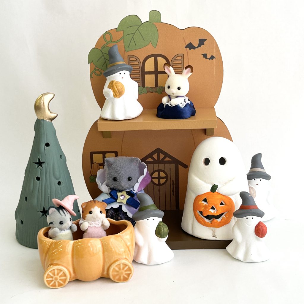 Light Ornament Ghost and Pumpkin Halloween Natural Kitchen