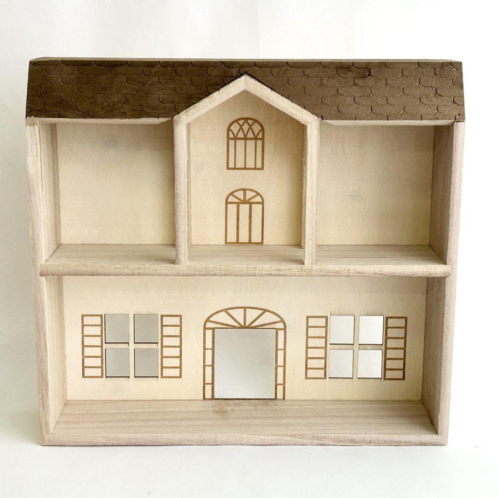 Natural Wooden Shelf House with Roof Natural Kitchen