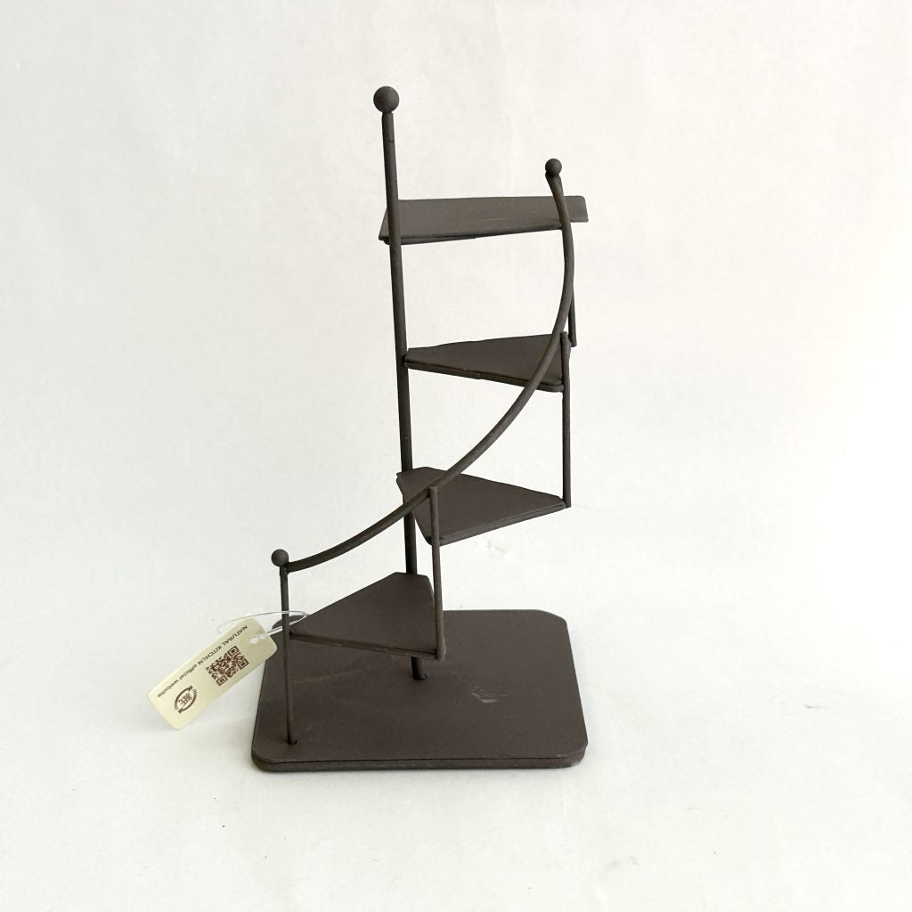 Iron Interior Spiral Staircase Natural Kitchen