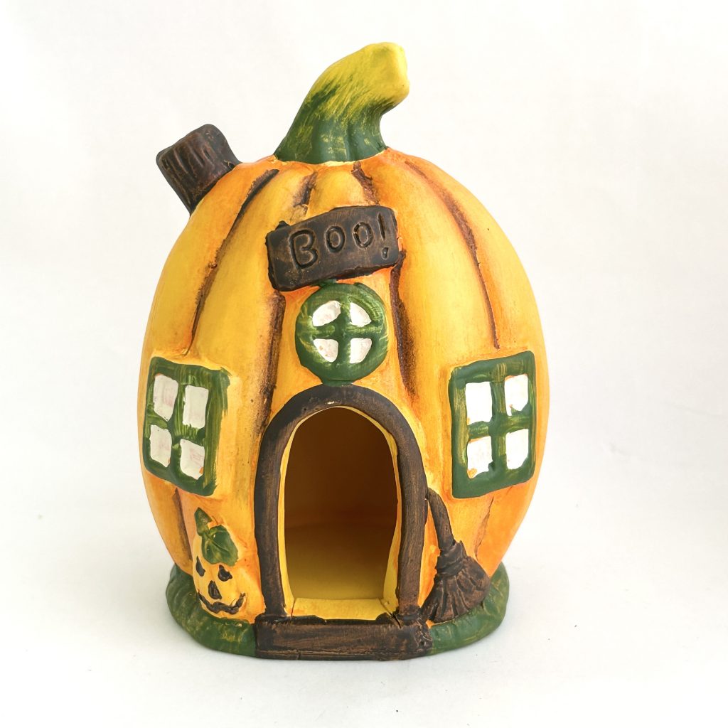 Pumpkin House Ornament Country Style Halloween Natural Kitchen
