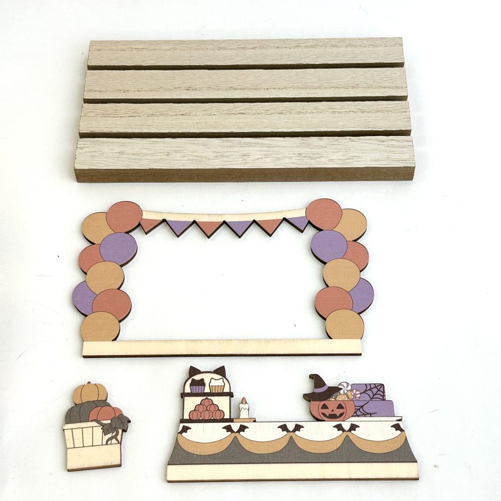 Wooden Stand Board – Halloween Party Natural Kitchen