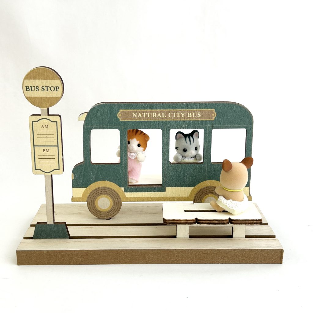 Wooden Stand Board – Retro Bus Stop Natural Kitchen