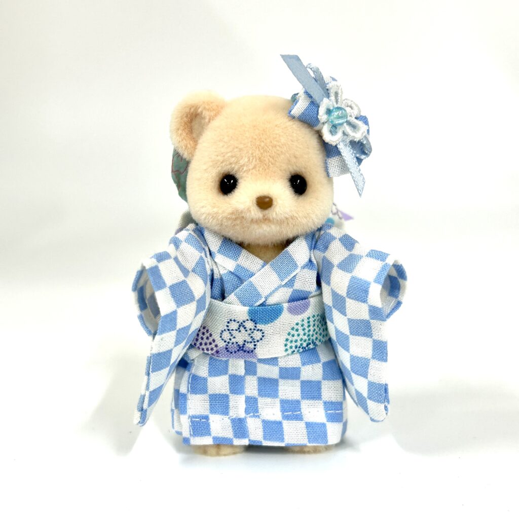 Mother Yukata Light Blue Handmade