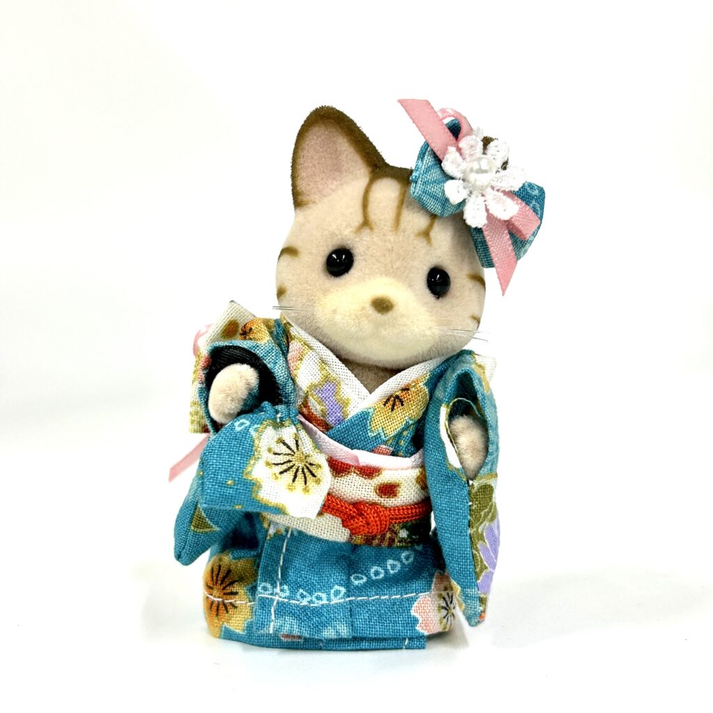Girl Kimono Blue Handmade