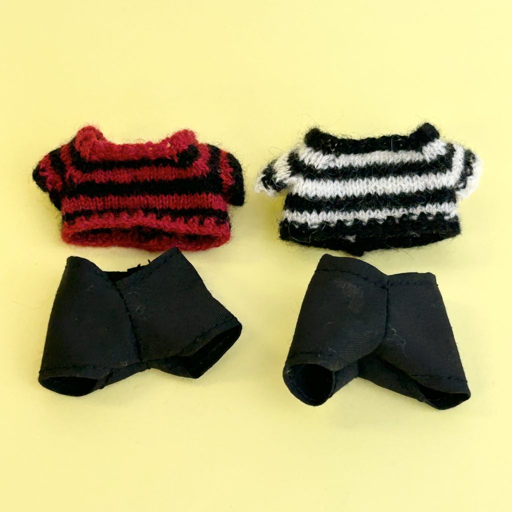 Horizontal Striped Sweater Red and White Handmade