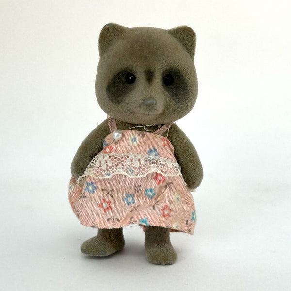 [Used] Vintage RACCOON GIRL Epoch Japan Sylvanian Families